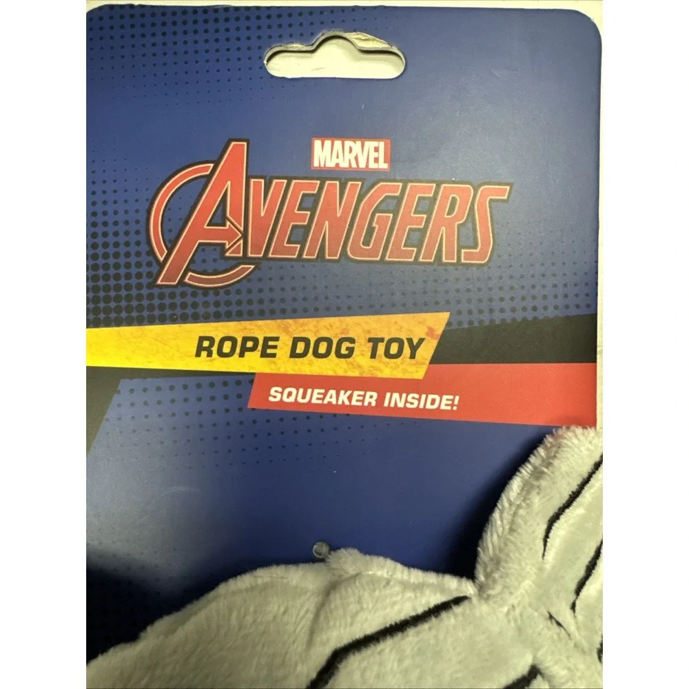 Marvel Thor Avengers‎ Plush Clinker Squeaker Rope Toy S/M/L Dog Chew Tug Toy